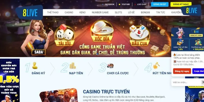 8LIVE | Đánh giá về độ uy tín của nhà cái cá cược 8LIVE