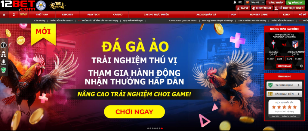 Link vào 12Bet trên điện thoại – Đặt cược nhanh, an toàn và tiện lợi